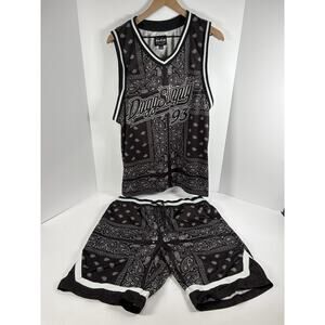 Dogg Supply Snoop Dogg Bandana Jersey XL Shorts Set L Number 93 Black